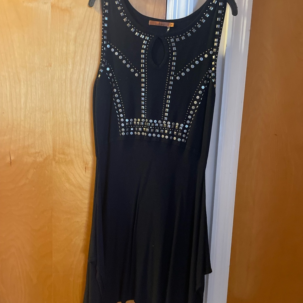 Belldini Black Dress with Silver Studs